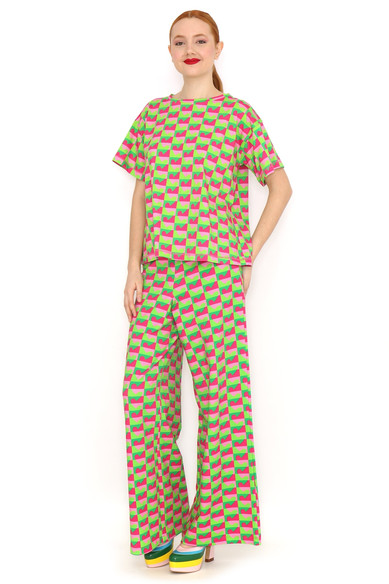 Agatha ruiz de la prada CAMISETA CORAZONES FUCSIA VERDE En oferta