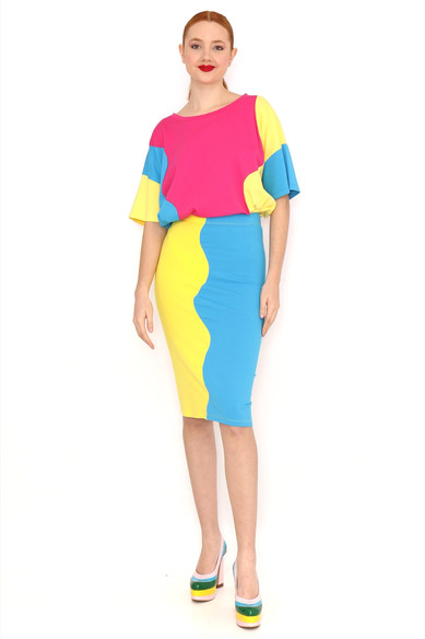 Agatha ruiz de la prada FALDA LAPIZ ONDAS Tienda
