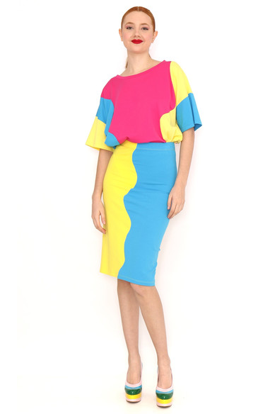 Agatha ruiz de la prada FALDA LAPIZ ONDAS Tienda