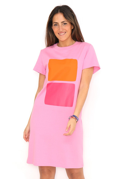Agatha ruiz de la prada VESTIDO ROSA 2 CUADROS Envío gratis
