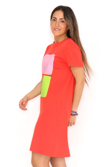 Agatha ruiz de la prada VESTIDO ROJO 2 CUADROS Oferta especial