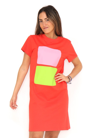 Agatha ruiz de la prada VESTIDO ROJO 2 CUADROS Oferta especial