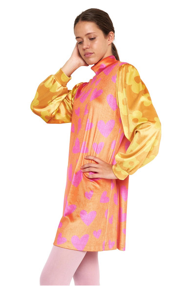 Agatha ruiz de la prada VESTIDO CORAZONES NARANJA Promoción por tiempo limitado