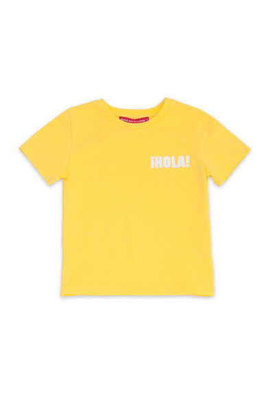 Agatha ruiz de la prada CAMISETA AMARILLA HOLA NIÑO Envío internacional gratuito