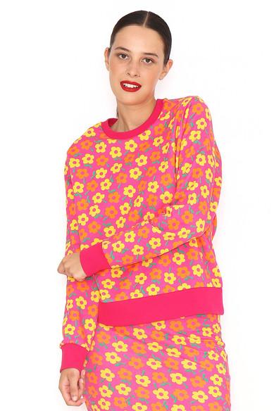 Agatha ruiz de la prada SUDADERA FLORES NARANJA Ahorra y exporta