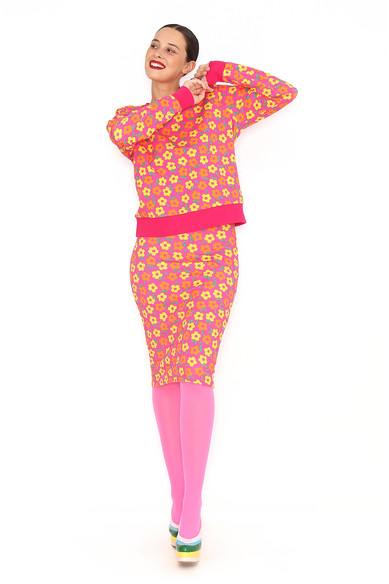 Agatha ruiz de la prada SUDADERA FLORES NARANJA Ahorra y exporta