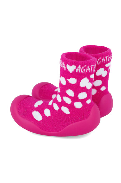Agatha ruiz de la prada CALCETIN LYCRA TOPOS FUCSIA Superdescuento