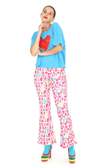 Agatha ruiz de la prada PANTALON FUCSIA LETRAS BLANCAS Rebajas de fábrica