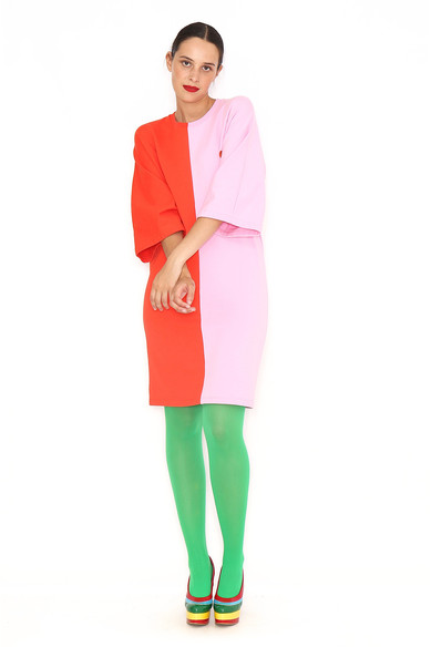 Agatha ruiz de la prada VESTIDO BICOLOR CORAZON Oferta especial