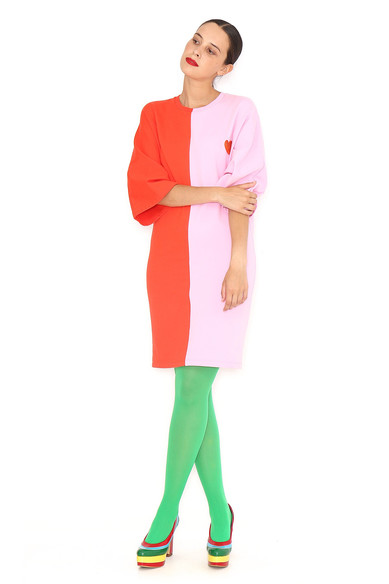 Agatha ruiz de la prada VESTIDO BICOLOR CORAZON Oferta especial
