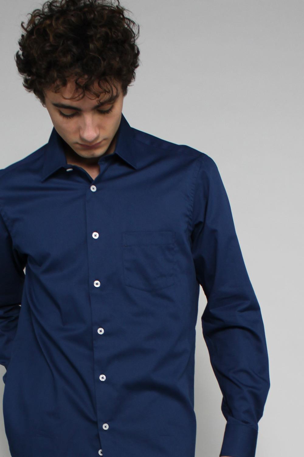 Antonio miro CAMISA ÍNDIGO BOLSILLO Descuentos del mes
