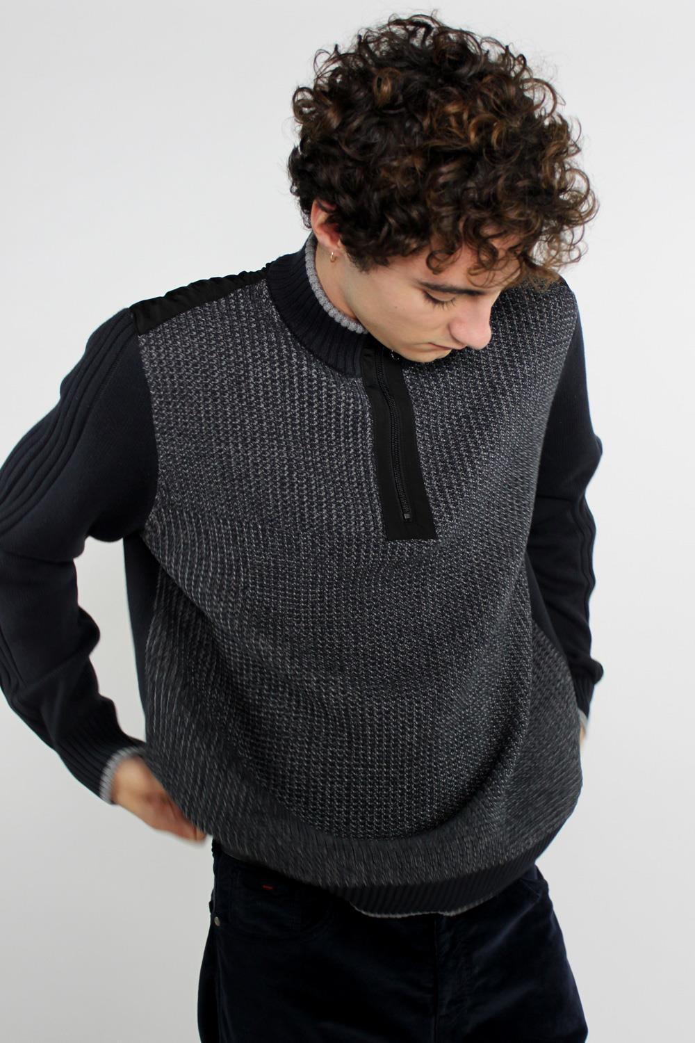 Antonio miro JERSEY BICOLOR LISO DETALLE NYLON Oferta exclusiva