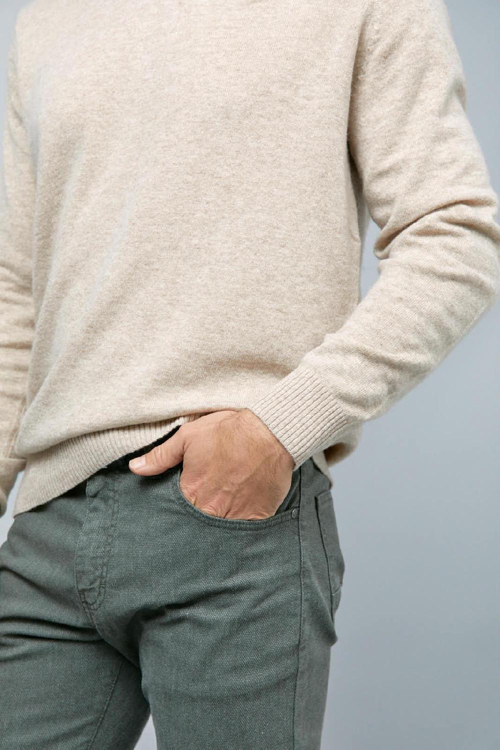 Antonio miro POLO SIN BOTÓN CACHEMIRE CRUDO Venta caliente