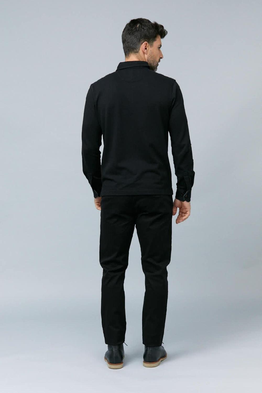 Antonio miro POLO ESTRUCTURA CUELLO CREMALLERO NEGRO Gran oferta