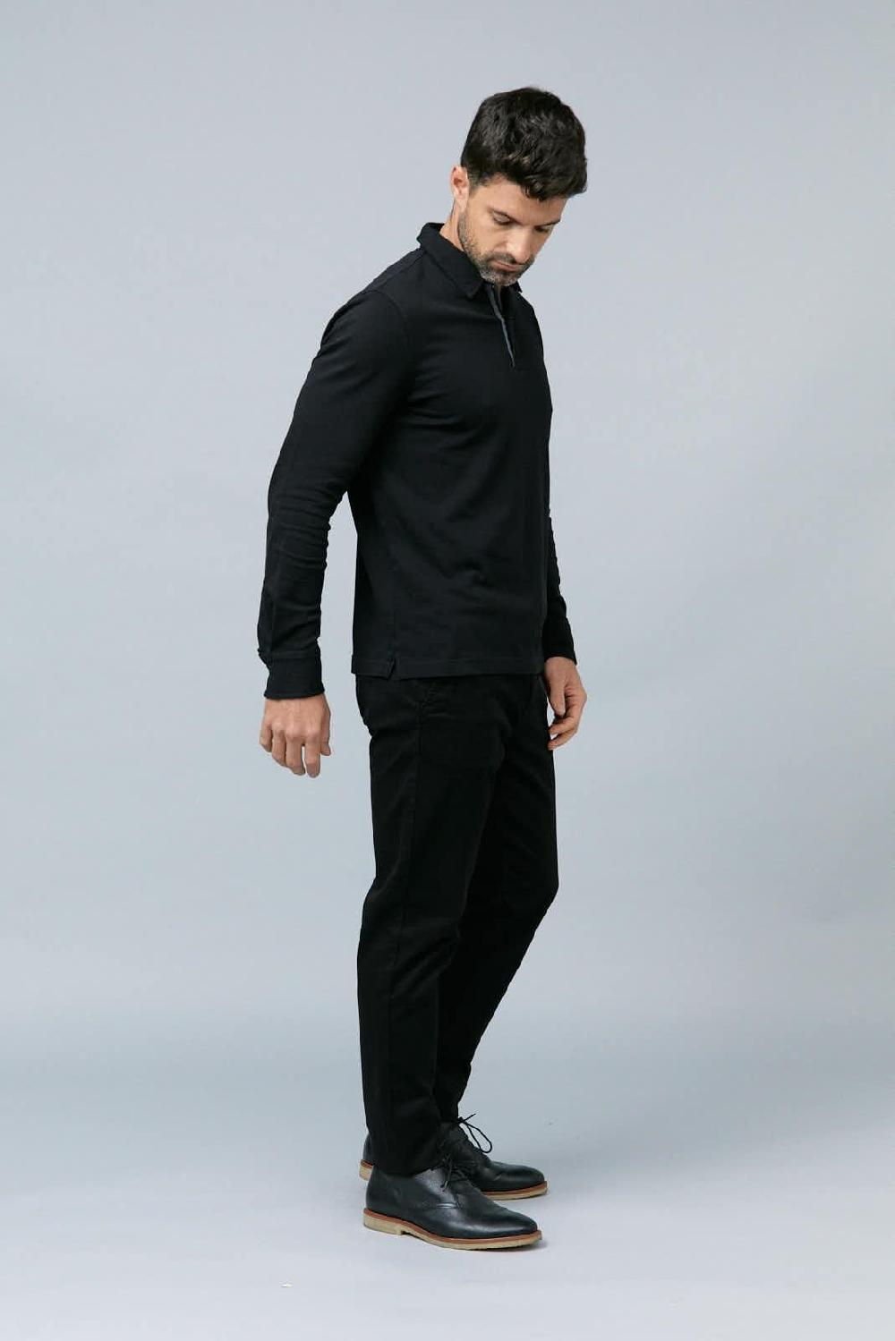 Antonio miro POLO ESTRUCTURA CUELLO CREMALLERO NEGRO Gran oferta