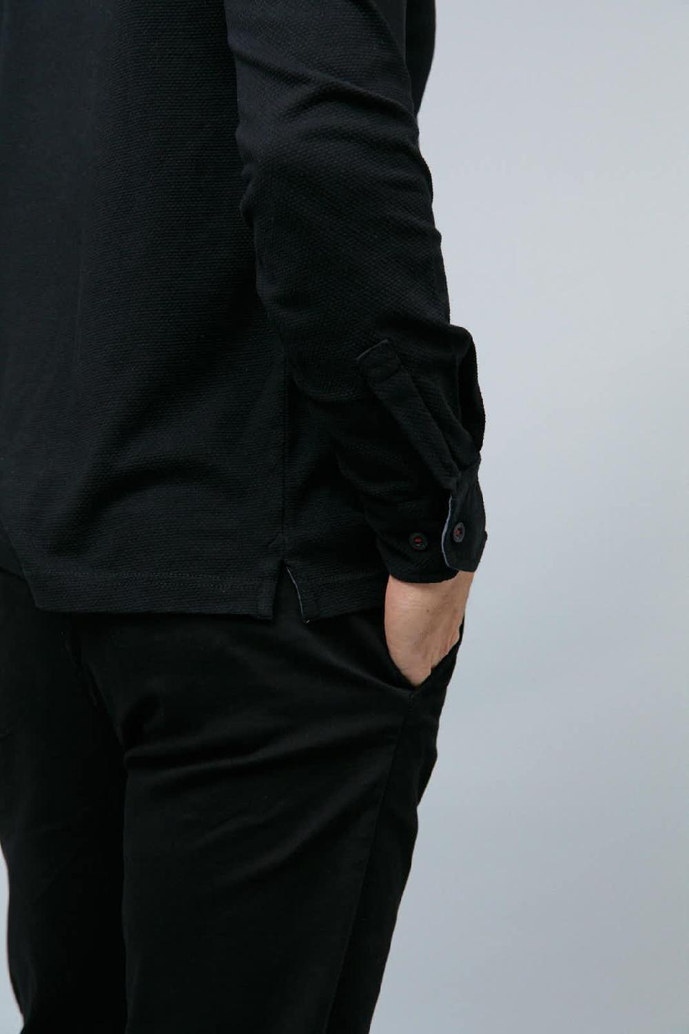 Antonio miro POLO ESTRUCTURA CUELLO CREMALLERO NEGRO Gran oferta