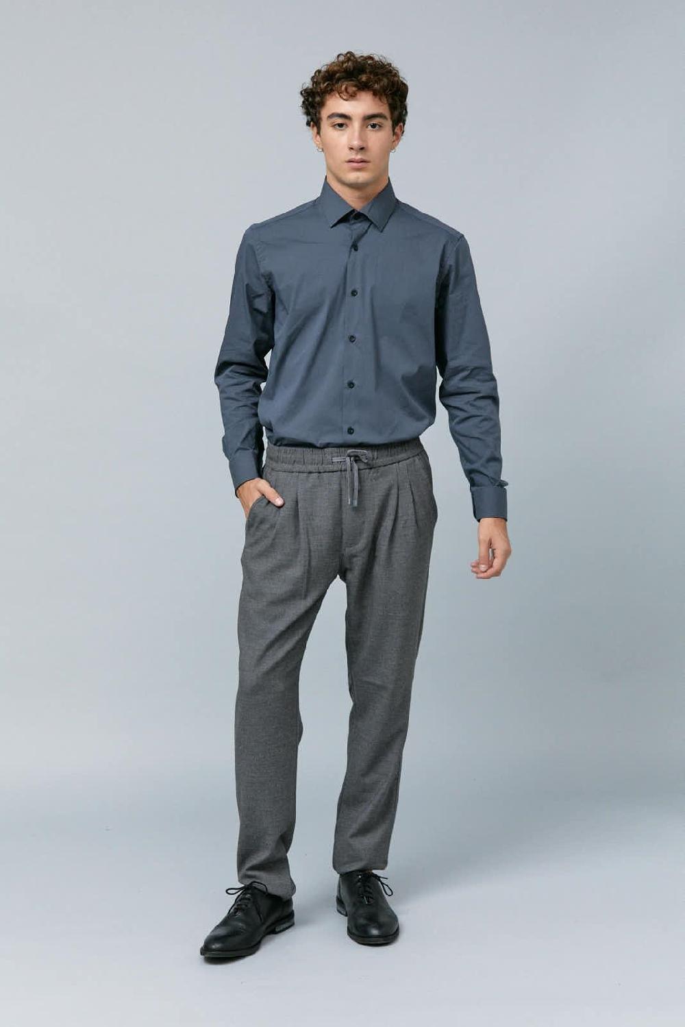 Antonio miro PANTALÓN ELÁSTICO GRIS ALGODÓN Rebajas online