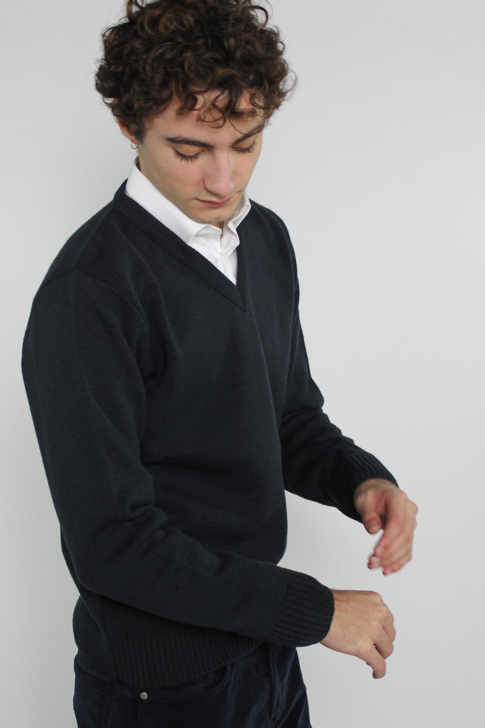 Antonio miro JERSEY CUELLO PICO MARINO Libre de impuestos