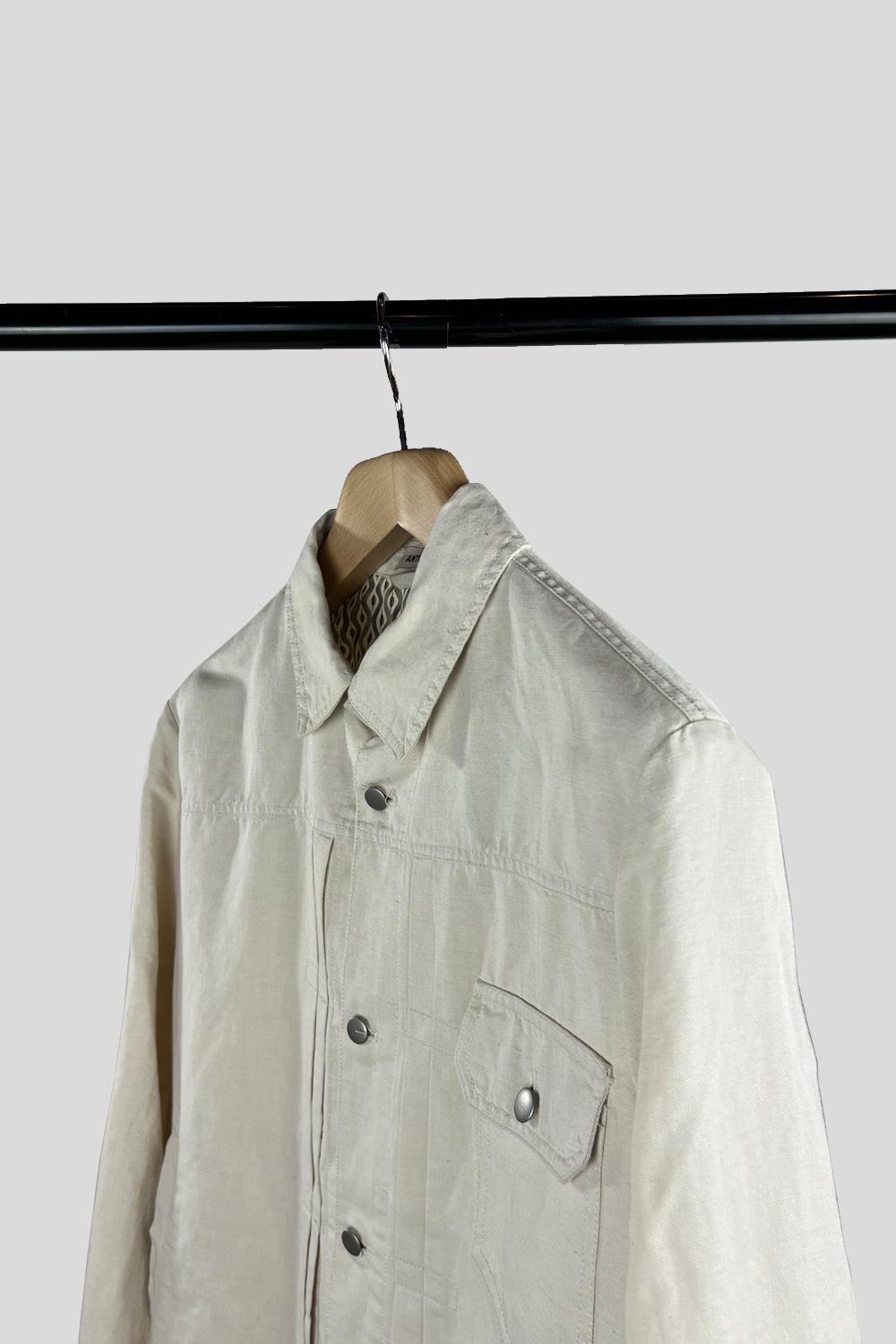 Antonio miro SOBRECAMISA BOTONES BEIGE Gran oferta