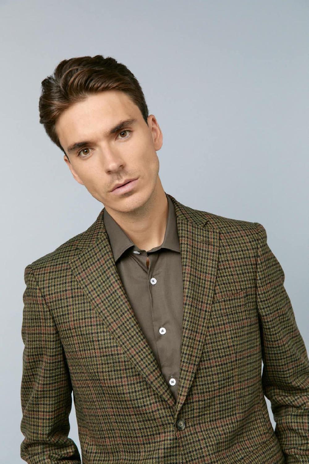 Antonio miro AMERICANA MARRÓN CUADROS LANA Promoción por tiempo limitado