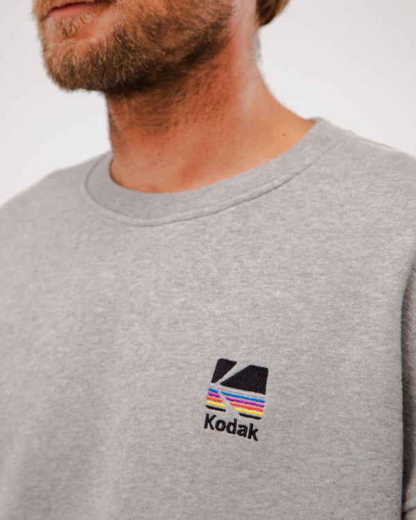 Brava fabrics Sudadera Oversize Algodón Kodak Color Gris Melange Venta caliente
