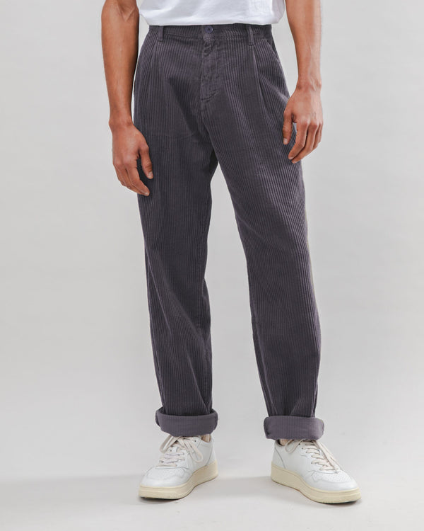 Brava fabrics Pantalón de Pana con Pinzas Dark Grey Descuento