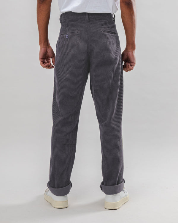 Brava fabrics Pantalón de Pana con Pinzas Dark Grey Descuento