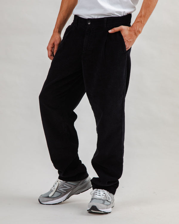 Brava fabrics Corduroy Pleated Chino Pants Black