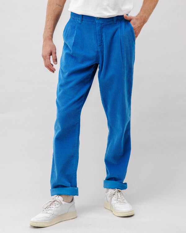 Brava fabrics Pantalón de Pana con Pinzas Blue
