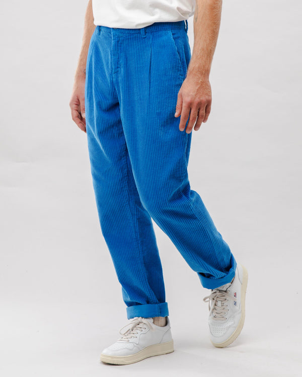 Brava fabrics Pantalón de Pana con Pinzas Blue Rebajas online