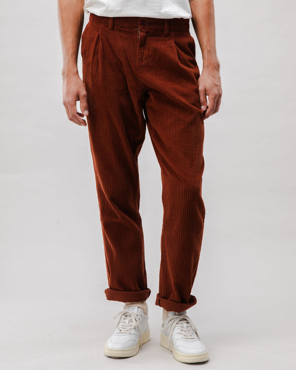 Brava fabrics Pantalón de Pana con Pinzas Copper