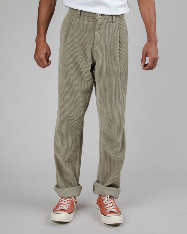 Brava fabrics Pantalón de Pana con Pinzas Pale Green
