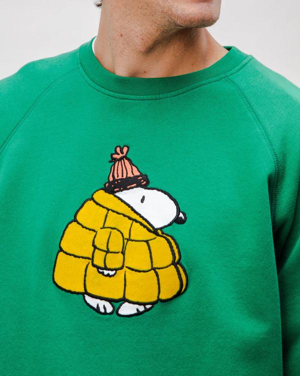 Brava fabrics Sudadera Algodón Peanuts Snow Verde