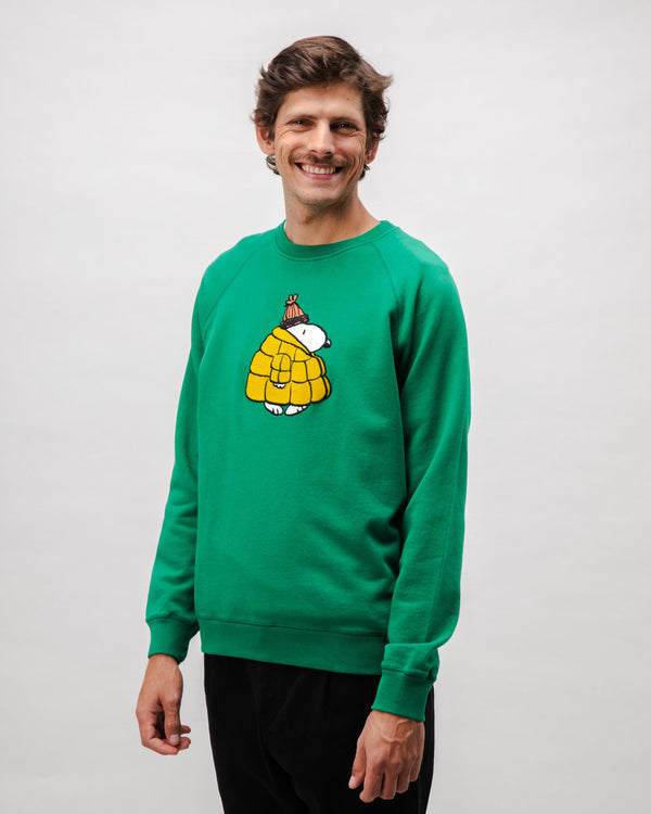 Brava fabrics Sudadera Algodón Peanuts Snow Verde Últimos 2 días