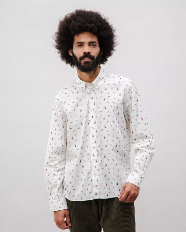 Brava fabrics Camisa Salut Algodón Ecru Precio de fábrica