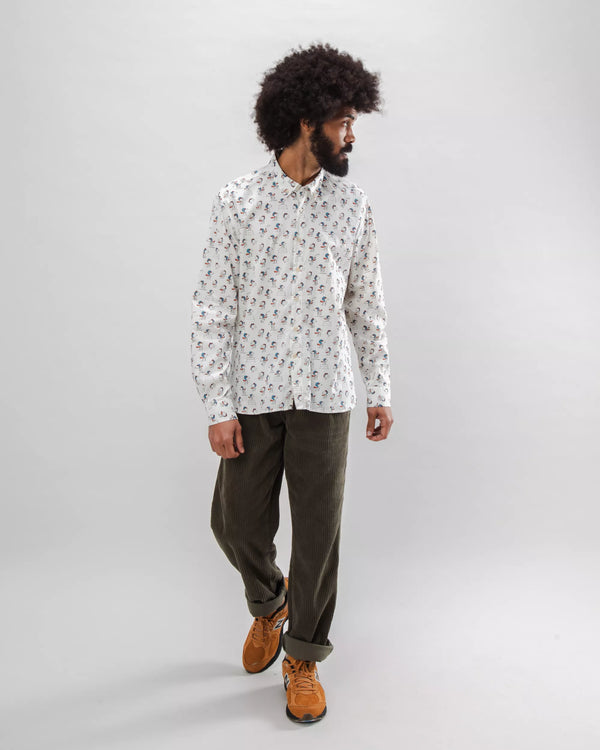 Brava fabrics Camisa Algodón Peanuts Flying Ace Ecru Promoción trimestral