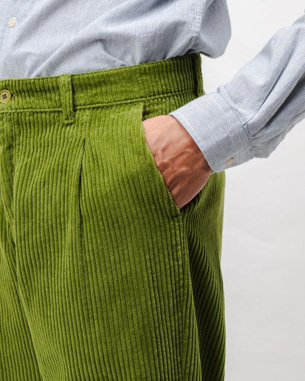 Brava fabrics Pantalón de Pana con Pinzas Green Solo queda un día