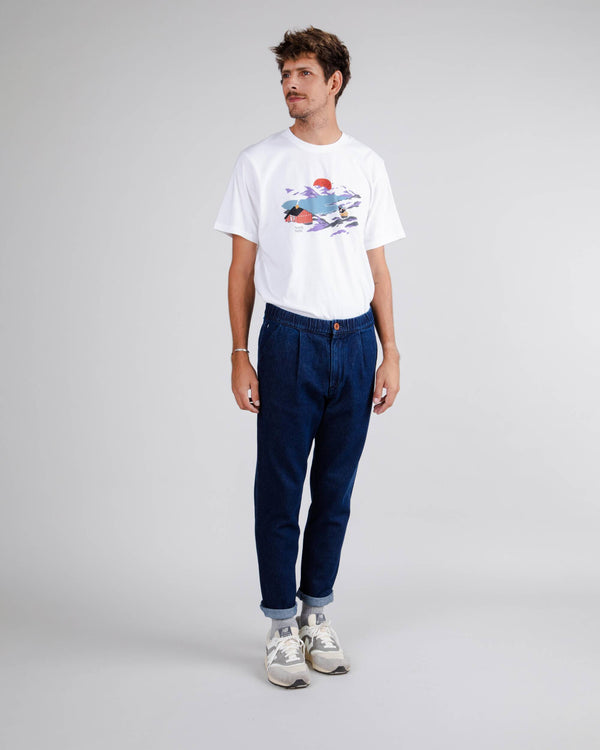 Brava fabrics Pantalón Comfort Chino Azul Indigo Última moda