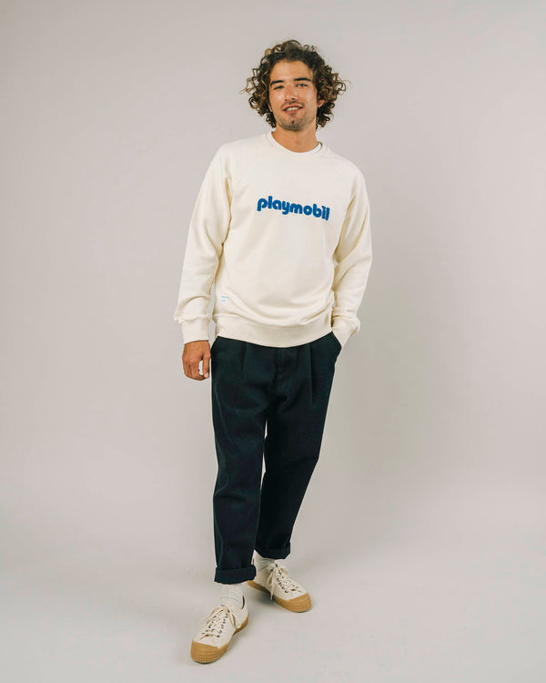 Brava fabrics Sudadera Playmobil Logo Ecru Precio ultrabajo