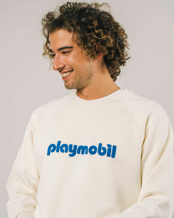 Brava fabrics Sudadera Playmobil Logo Ecru Precio ultrabajo