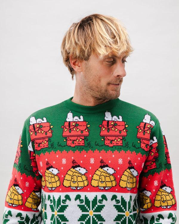 Brava fabrics Jersey Algodón Peanuts Xmas Multicolor