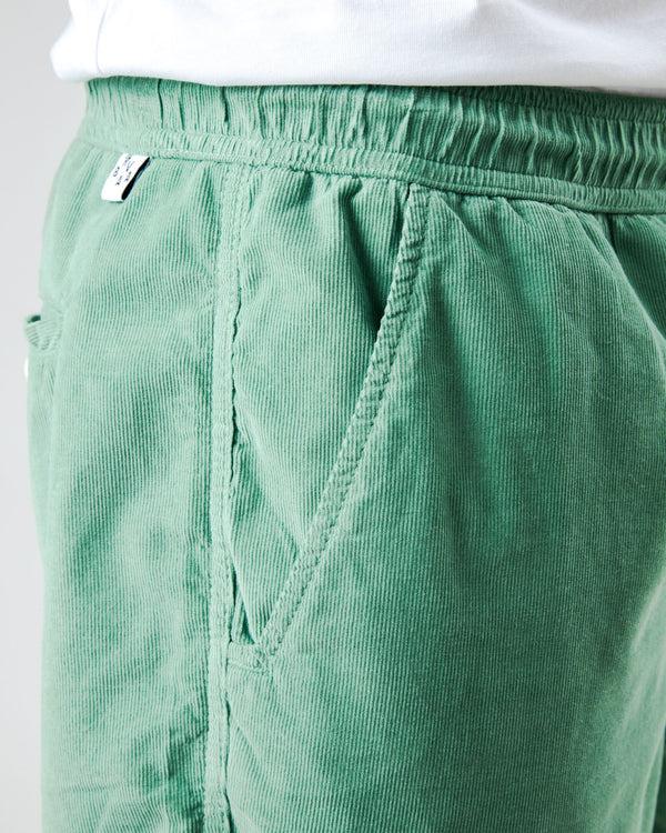Brava fabrics Pantalón Corto Micro Pana Verde Descuento
