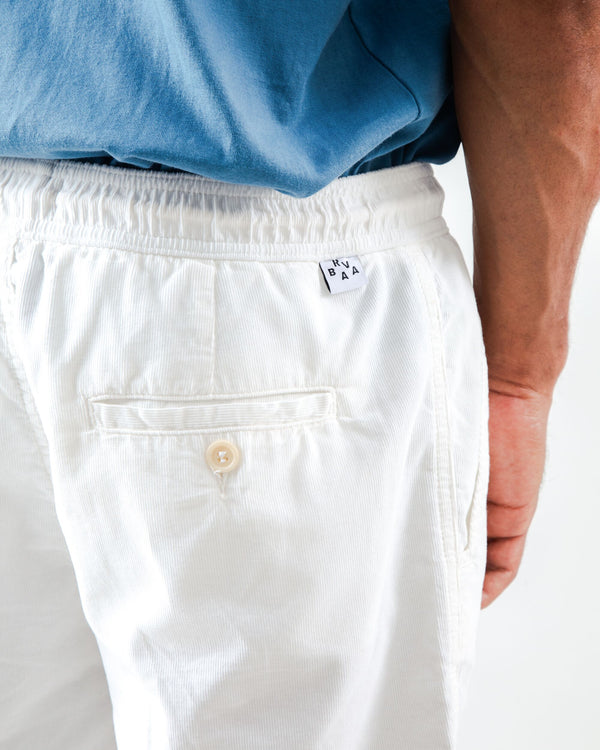 Brava fabrics Pantalón Corto Micro Pana Ecru Tienda