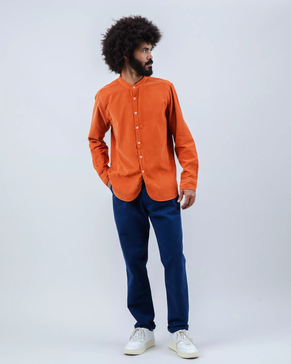 Brava fabrics Camisa de pana Baby Mao Burnt Orange Liquidación