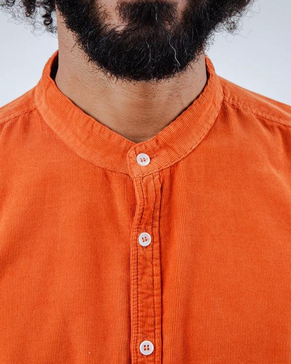 Brava fabrics Camisa de pana Baby Mao Burnt Orange Liquidación