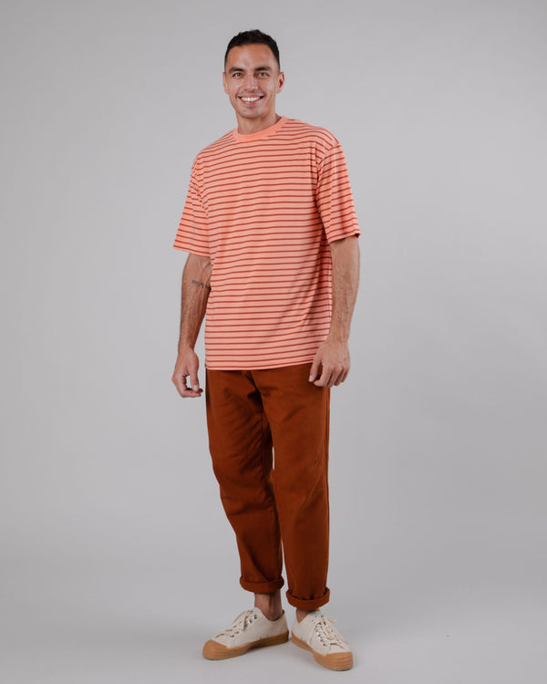 Brava fabrics Camiseta Oversize Rayas Coral Envío gratis