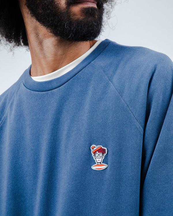 Brava fabrics Sudadera Where's Wally Patch Azul