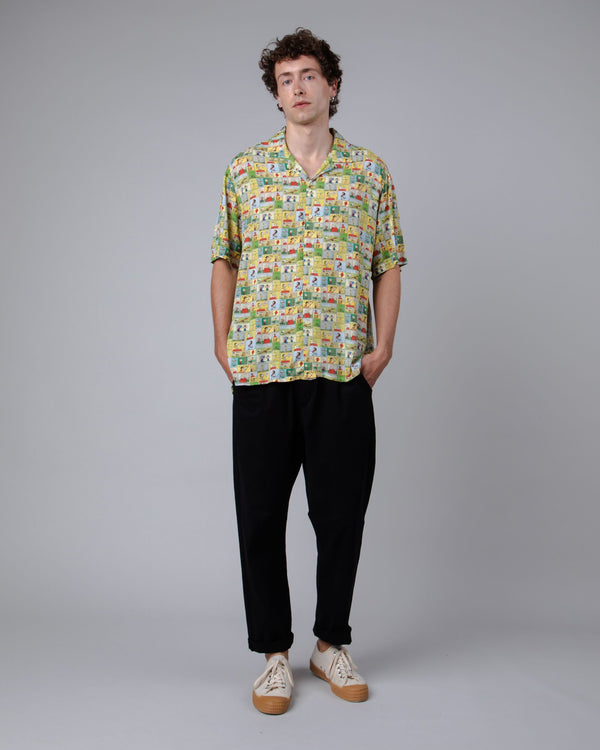 Brava fabrics Aloha Peanuts Comic Amarilla Libre de impuestos