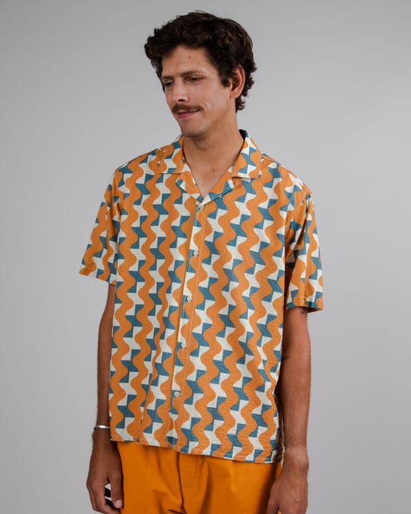 Brava fabrics Aloha Big Tiles Ocre Oferta exclusiva