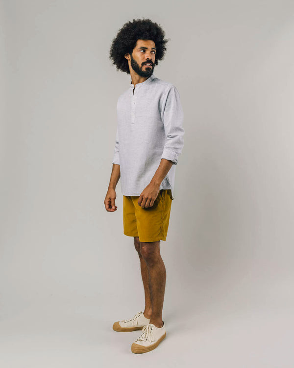 Brava fabrics Camisa Slub Henley Azul Los más vendidos